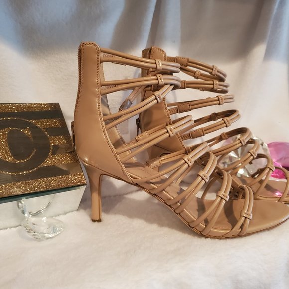 BCBGeneration Maria BC106 Nude Strappy Low Heel - Picture 4 of 10